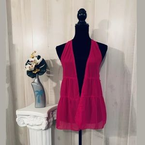 SELF ESTEEM HOT PINK CARDIGAN SIZE LARGE